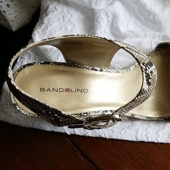 Snakeskin print high heel sandles - Picture 4 of 4